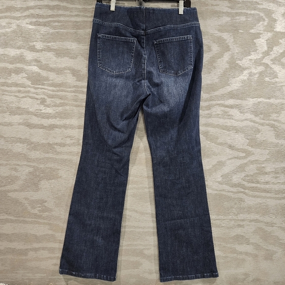 Soft Surroundings SZ S Ultimate Denim Hi Rise Pull On Boot Cut Stretch Jeans - Picture 4 of 13